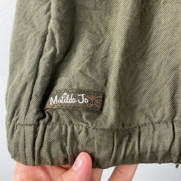 Matilda Jane Ambitious You Green Cape Vest Lace Button Up Floral Womens Size M - Picture 10 of 13